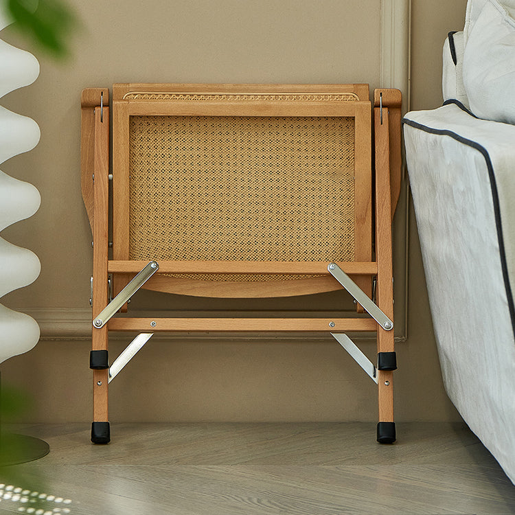 Casa contemporanea Canna in legno massiccio Sedie da pranzo senza braccio