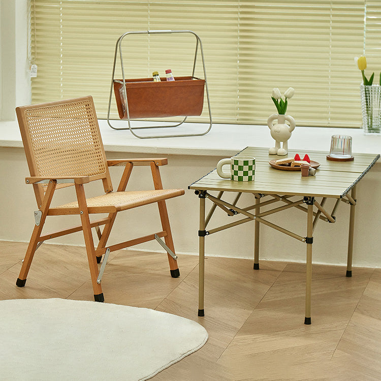 Casa contemporanea Canna in legno massiccio Sedie da pranzo senza braccio