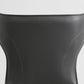 Silla de comedor de cuero y metal sin brazo de forma sintética contemporánea