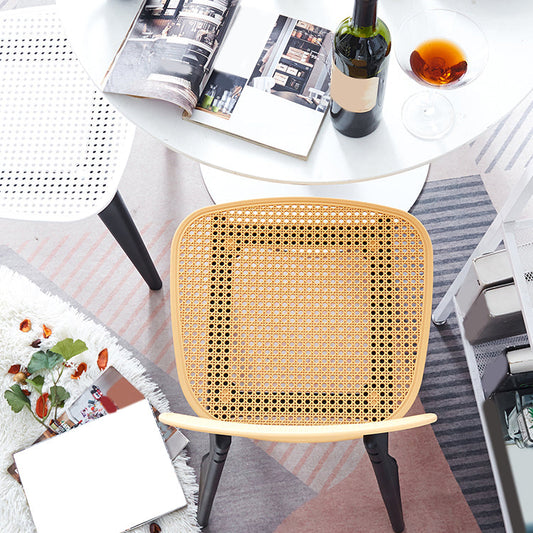 Silla lateral de plástico abierta de estilo contemporáneo para comedor para comedor