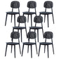 Sedia da pranzo in plastica in plastica aperta in stile contemporaneo per sala da pranzo