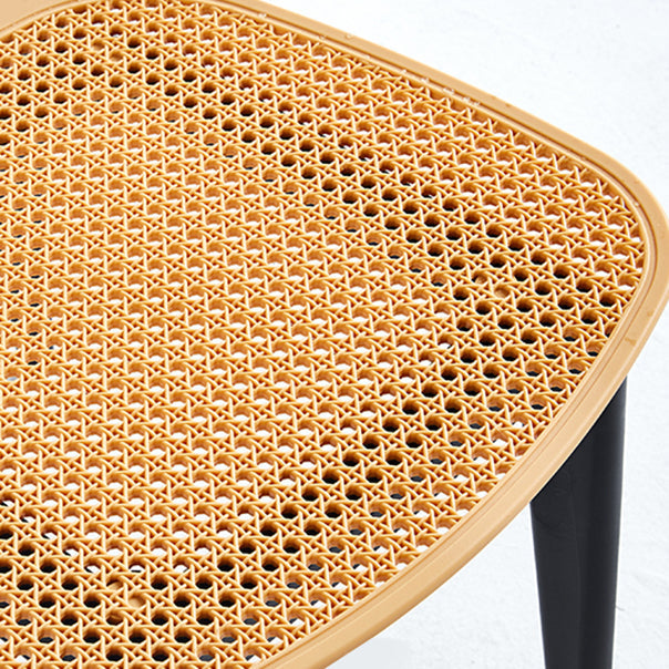 Sedia da pranzo in plastica in plastica aperta in stile contemporaneo per sala da pranzo