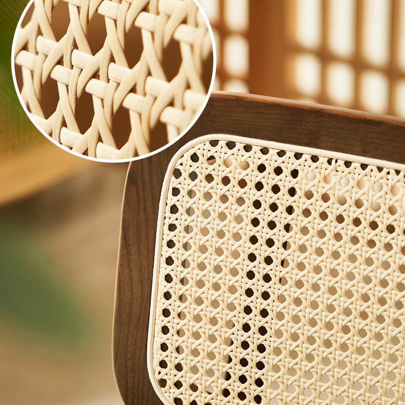 Silla de comedor contemporáneo de madera sólida en marrón