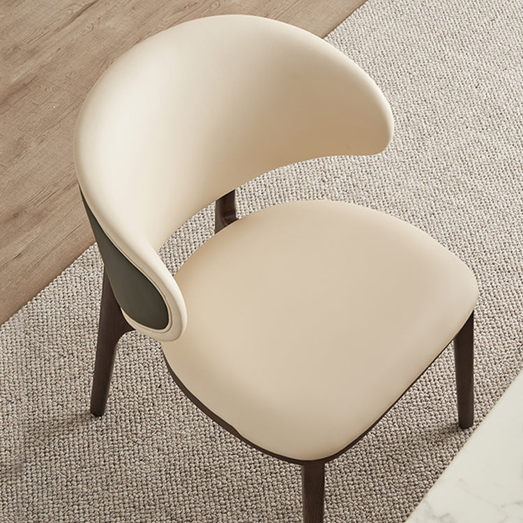 Open Back Solid Wood and Upholstered Contemporary Dining Chairs Clearhalo 'Dining Chairs' 'Dining Tables & Seating' 'dining_chair' 'furn' 'furn_dining_chair' 'Furniture' 'Kitchen & Dining Furniture' 7763476