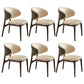 Open Back Solid Wood and Upholstered Contemporary Dining Chairs 6 Piece Set Clearhalo 'Dining Chairs' 'Dining Tables & Seating' 'dining_chair' 'furn' 'furn_dining_chair' 'Furniture' 'Kitchen & Dining Furniture' 7763477