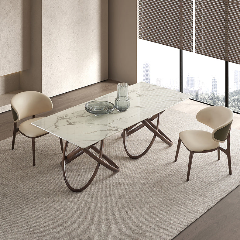 Open Back Solid Wood and Upholstered Contemporary Dining Chairs Clearhalo 'Dining Chairs' 'Dining Tables & Seating' 'dining_chair' 'furn' 'furn_dining_chair' 'Furniture' 'Kitchen & Dining Furniture' 7763480