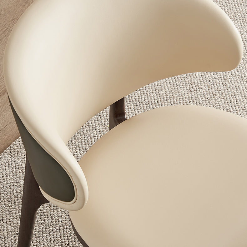 Open Back Solid Wood and Upholstered Contemporary Dining Chairs Clearhalo 'Dining Chairs' 'Dining Tables & Seating' 'dining_chair' 'furn' 'furn_dining_chair' 'Furniture' 'Kitchen & Dining Furniture' 7763482