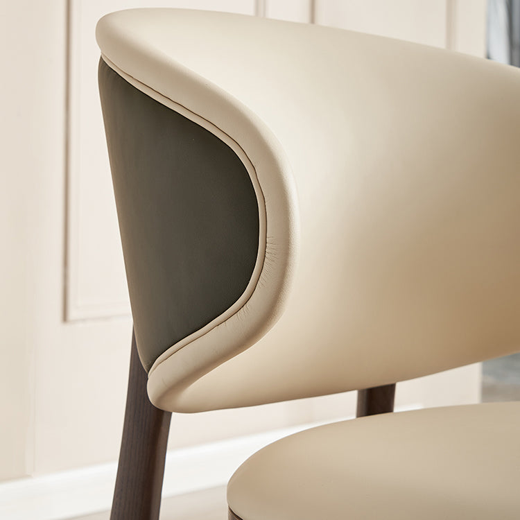 Open Back Solid Wood and Upholstered Contemporary Dining Chairs Clearhalo 'Dining Chairs' 'Dining Tables & Seating' 'dining_chair' 'furn' 'furn_dining_chair' 'Furniture' 'Kitchen & Dining Furniture' 7763483