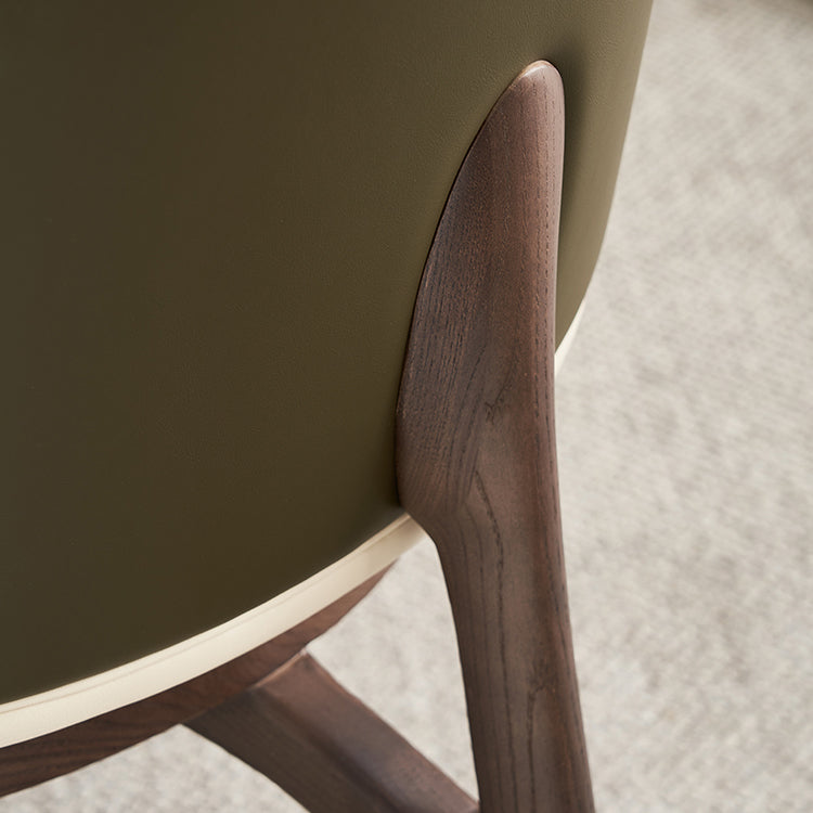 Open Back Solid Wood and Upholstered Contemporary Dining Chairs Clearhalo 'Dining Chairs' 'Dining Tables & Seating' 'dining_chair' 'furn' 'furn_dining_chair' 'Furniture' 'Kitchen & Dining Furniture' 7763484