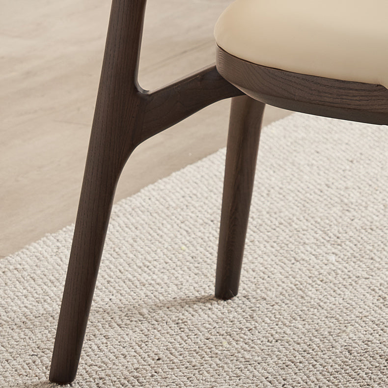 Open Back Solid Wood and Upholstered Contemporary Dining Chairs Clearhalo 'Dining Chairs' 'Dining Tables & Seating' 'dining_chair' 'furn' 'furn_dining_chair' 'Furniture' 'Kitchen & Dining Furniture' 7763485