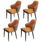 Contemporary Style Parsons Upholstered Dining Arm Chair for Home Orange 4 Piece Set Clearhalo 'Dining Chairs' 'Dining Tables & Seating' 'dining_chair' 'furn' 'furn_dining_chair' 'Furniture' 'Kitchen & Dining Furniture' 7763491