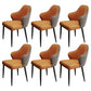 Contemporary Style Parsons Upholstered Dining Arm Chair for Home Orange 6 Piece Set Clearhalo 'Dining Chairs' 'Dining Tables & Seating' 'dining_chair' 'furn' 'furn_dining_chair' 'Furniture' 'Kitchen & Dining Furniture' 7763492