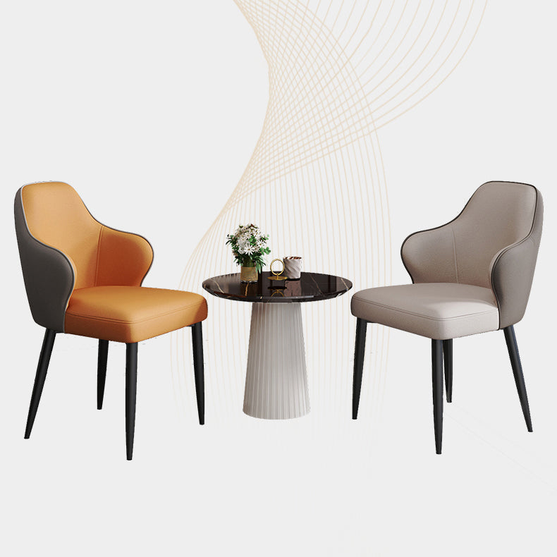 Contemporary Style Parsons Upholstered Dining Arm Chair for Home Clearhalo 'Dining Chairs' 'Dining Tables & Seating' 'dining_chair' 'furn' 'furn_dining_chair' 'Furniture' 'Kitchen & Dining Furniture' 7763495