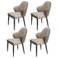 Contemporary Style Parsons Upholstered Dining Arm Chair for Home Grey 4 Piece Set Clearhalo 'Dining Chairs' 'Dining Tables & Seating' 'dining_chair' 'furn' 'furn_dining_chair' 'Furniture' 'Kitchen & Dining Furniture' 7763498
