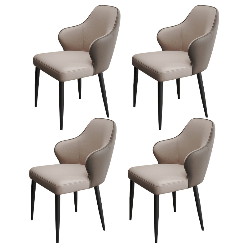 Contemporary Style Parsons Upholstered Dining Arm Chair for Home Grey 4 Piece Set Clearhalo 'Dining Chairs' 'Dining Tables & Seating' 'dining_chair' 'furn' 'furn_dining_chair' 'Furniture' 'Kitchen & Dining Furniture' 7763498