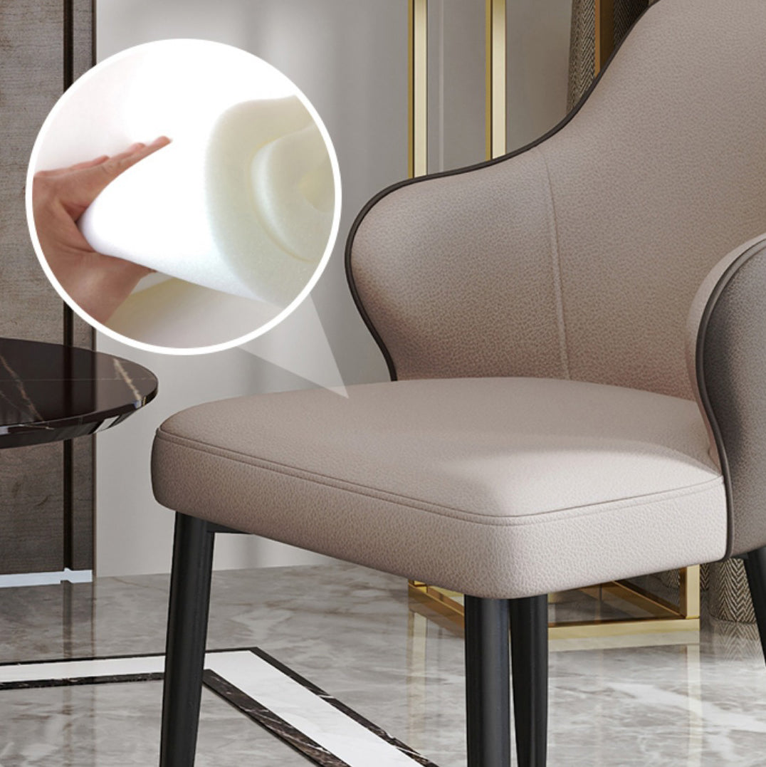 Contemporary Style Parsons Upholstered Dining Arm Chair for Home Clearhalo 'Dining Chairs' 'Dining Tables & Seating' 'dining_chair' 'furn' 'furn_dining_chair' 'Furniture' 'Kitchen & Dining Furniture' 7763501