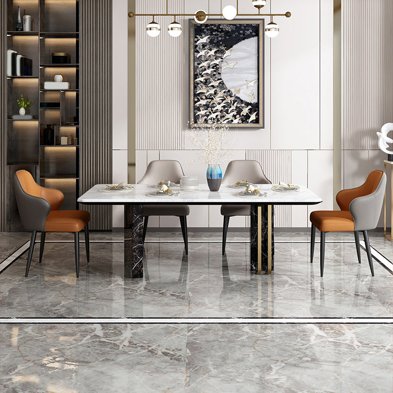 Contemporary Style Parsons Upholstered Dining Arm Chair for Home Clearhalo 'Dining Chairs' 'Dining Tables & Seating' 'dining_chair' 'furn' 'furn_dining_chair' 'Furniture' 'Kitchen & Dining Furniture' 7763504