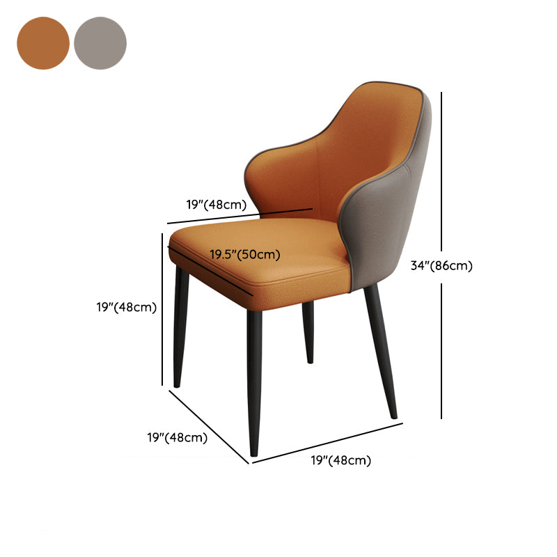 Contemporary Style Parsons Upholstered Dining Arm Chair for Home Clearhalo 'Dining Chairs' 'Dining Tables & Seating' 'dining_chair' 'furn' 'furn_dining_chair' 'Furniture' 'Kitchen & Dining Furniture' 7763506