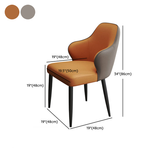 Contemporary Style Parsons Upholstered Dining Arm Chair for Home Clearhalo 'Dining Chairs' 'Dining Tables & Seating' 'dining_chair' 'furn' 'furn_dining_chair' 'Furniture' 'Kitchen & Dining Furniture' 7763506