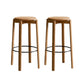 Tabouret de bar sans dos contemporain de 29,5 pouces avec base en bois massif