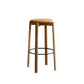 Tabouret de bar sans dos contemporain de 29,5 pouces avec base en bois massif