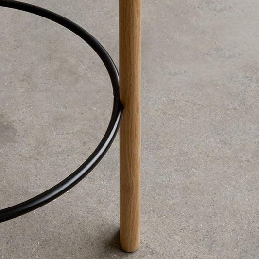 Sgabello da bar senza schienale contemporaneo da 29,5 pollici con base in legno massiccio