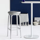 Contemporary Metal Backless Counter Stool in Silver for Home Use