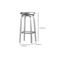 Contemporary Metal Backless Counter Stool in Silver for Home Use