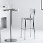 Contemporary 43" Height Metal Backrest Counter Stool in Silver Clearhalo 'Bar Furniture' 'Bar Stools' 'bar_stools' 'furn' 'furn_bar_stools' 'Furniture' 'Kitchen & Dining Furniture' 7763654