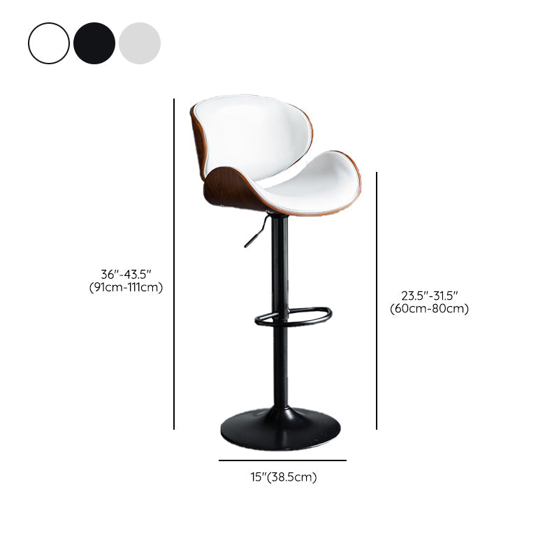 Eigentijdse verstelbare hoogte draaikrukje bark ontlasting met voetsteun