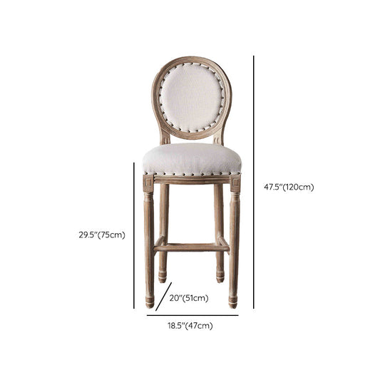Sgabello da bar senza braccio senza schiena piena con base in legno massiccio