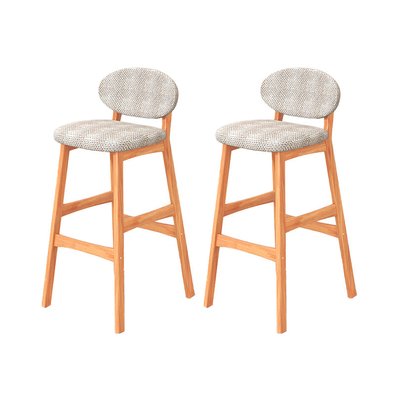 Taburete de bar con tapizado contemporáneo de 41.34 "con base de madera maciza