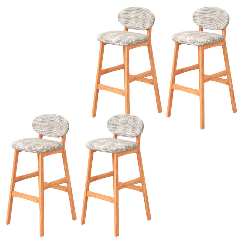 Taburete de bar con tapizado contemporáneo de 41.34 "con base de madera maciza