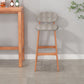 Taburete de bar con tapizado contemporáneo de 41.34 "con base de madera maciza