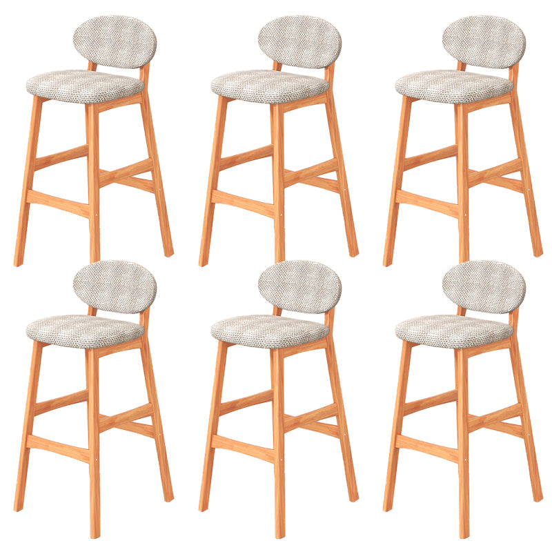 Taburete de bar con tapizado contemporáneo de 41.34 "con base de madera maciza