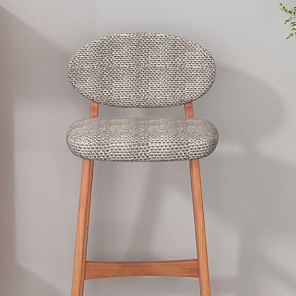 Taburete de bar con tapizado contemporáneo de 41.34 "con base de madera maciza