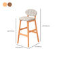 Taburete de bar con tapizado contemporáneo de 41.34 "con base de madera maciza