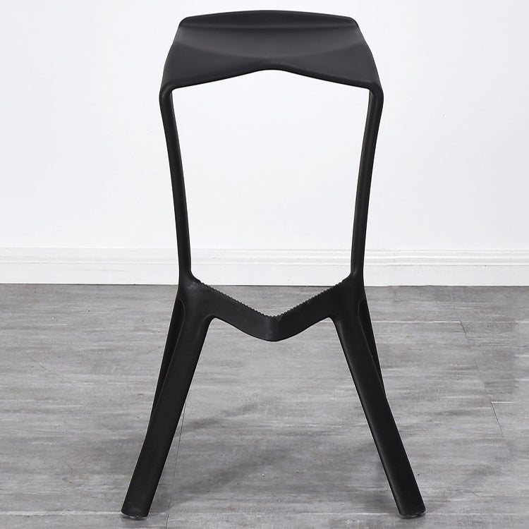 Contemporary Style Backless Plastic Stackable Bar Stool for Home Clearhalo 'Bar Furniture' 'Bar Stools' 'bar_stools' 'furn' 'furn_bar_stools' 'Furniture' 'Kitchen & Dining Furniture' 7763789