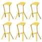 Contemporary Style Backless Plastic Stackable Bar Stool for Home Yellow 6 Piece Set Clearhalo 'Bar Furniture' 'Bar Stools' 'bar_stools' 'furn' 'furn_bar_stools' 'Furniture' 'Kitchen & Dining Furniture' 7763796