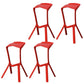 Contemporary Style Backless Plastic Stackable Bar Stool for Home Red 4 Piece Set Clearhalo 'Bar Furniture' 'Bar Stools' 'bar_stools' 'furn' 'furn_bar_stools' 'Furniture' 'Kitchen & Dining Furniture' 7763804