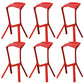 Contemporary Style Backless Plastic Stackable Bar Stool for Home Red 6 Piece Set Clearhalo 'Bar Furniture' 'Bar Stools' 'bar_stools' 'furn' 'furn_bar_stools' 'Furniture' 'Kitchen & Dining Furniture' 7763805