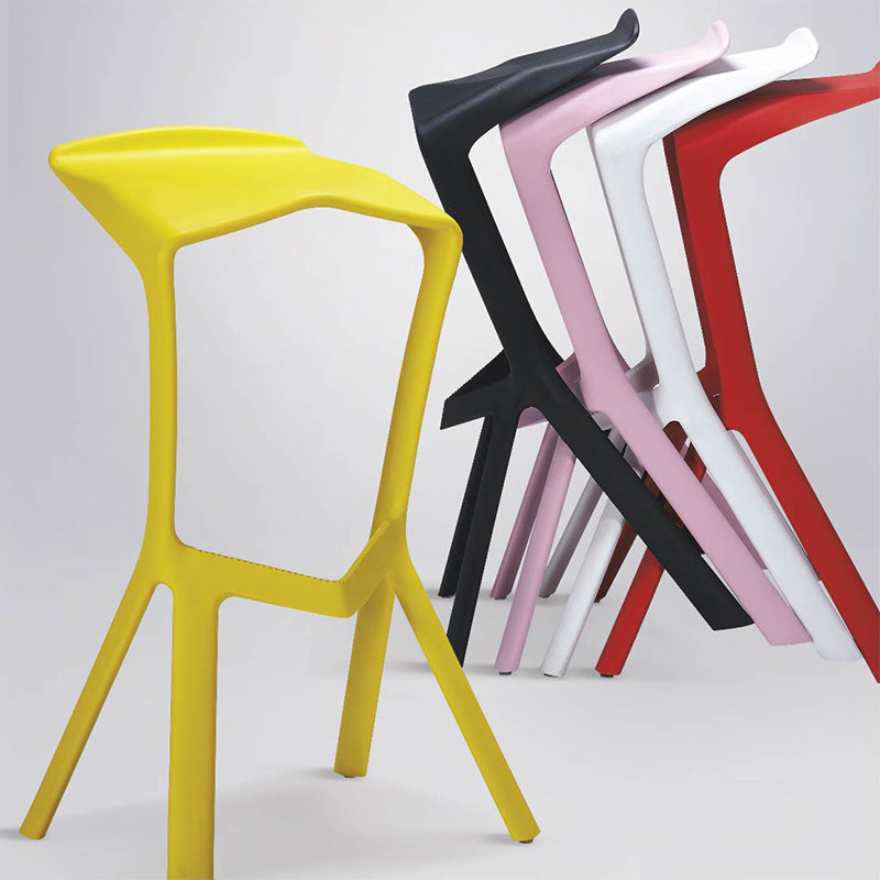 Contemporary Style Backless Plastic Stackable Bar Stool for Home Clearhalo 'Bar Furniture' 'Bar Stools' 'bar_stools' 'furn' 'furn_bar_stools' 'Furniture' 'Kitchen & Dining Furniture' 7763807