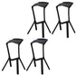 Contemporary Style Backless Plastic Stackable Bar Stool for Home Black 4 Piece Set Clearhalo 'Bar Furniture' 'Bar Stools' 'bar_stools' 'furn' 'furn_bar_stools' 'Furniture' 'Kitchen & Dining Furniture' 7763811