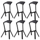 Contemporary Style Backless Plastic Stackable Bar Stool for Home Black 6 Piece Set Clearhalo 'Bar Furniture' 'Bar Stools' 'bar_stools' 'furn' 'furn_bar_stools' 'Furniture' 'Kitchen & Dining Furniture' 7763812
