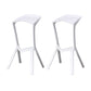 Contemporary Style Backless Plastic Stackable Bar Stool for Home White 2 Piece Set Clearhalo 'Bar Furniture' 'Bar Stools' 'bar_stools' 'furn' 'furn_bar_stools' 'Furniture' 'Kitchen & Dining Furniture' 7763815