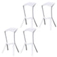 Contemporary Style Backless Plastic Stackable Bar Stool for Home White 4 Piece Set Clearhalo 'Bar Furniture' 'Bar Stools' 'bar_stools' 'furn' 'furn_bar_stools' 'Furniture' 'Kitchen & Dining Furniture' 7763816