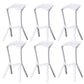 Contemporary Style Backless Plastic Stackable Bar Stool for Home White 6 Piece Set Clearhalo 'Bar Furniture' 'Bar Stools' 'bar_stools' 'furn' 'furn_bar_stools' 'Furniture' 'Kitchen & Dining Furniture' 7763817