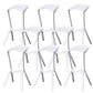 Contemporary Style Backless Plastic Stackable Bar Stool for Home White 8 Piece Set Clearhalo 'Bar Furniture' 'Bar Stools' 'bar_stools' 'furn' 'furn_bar_stools' 'Furniture' 'Kitchen & Dining Furniture' 7763818