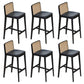 Contemporary Style Low Back Solid Wood Armless Bar Stool for Home Black 6 Piece Set Clearhalo 'Bar Furniture' 'Bar Stools' 'bar_stools' 'furn' 'furn_bar_stools' 'Furniture' 'Kitchen & Dining Furniture' 7763824