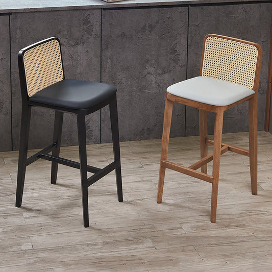 Contemporary Style Low Back Solid Wood Armless Bar Stool for Home Clearhalo 'Bar Furniture' 'Bar Stools' 'bar_stools' 'furn' 'furn_bar_stools' 'Furniture' 'Kitchen & Dining Furniture' 7763825